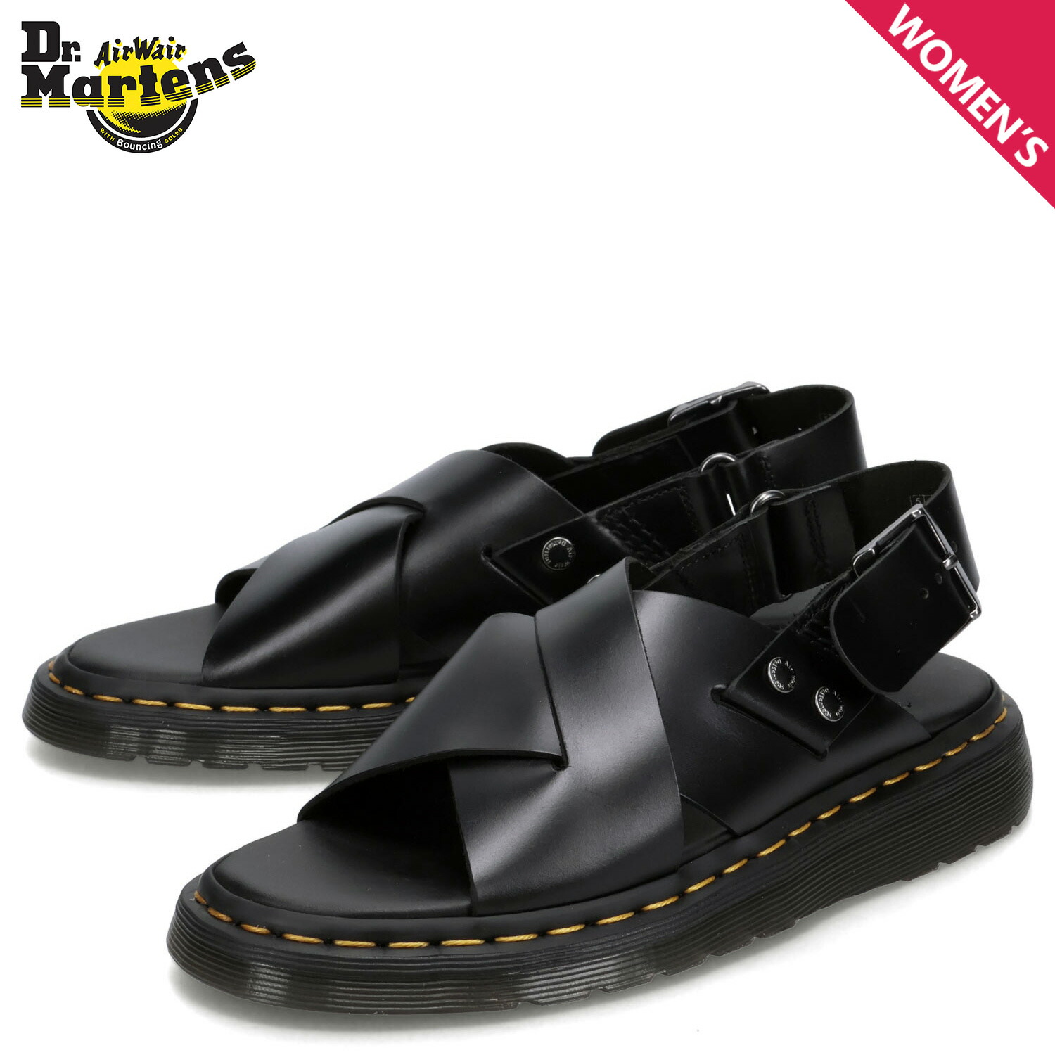Dr. Martens DAYNEブラック サンダル UK8 楽天市場】Dr.Martens ドクターマーチン サンダル レザー
