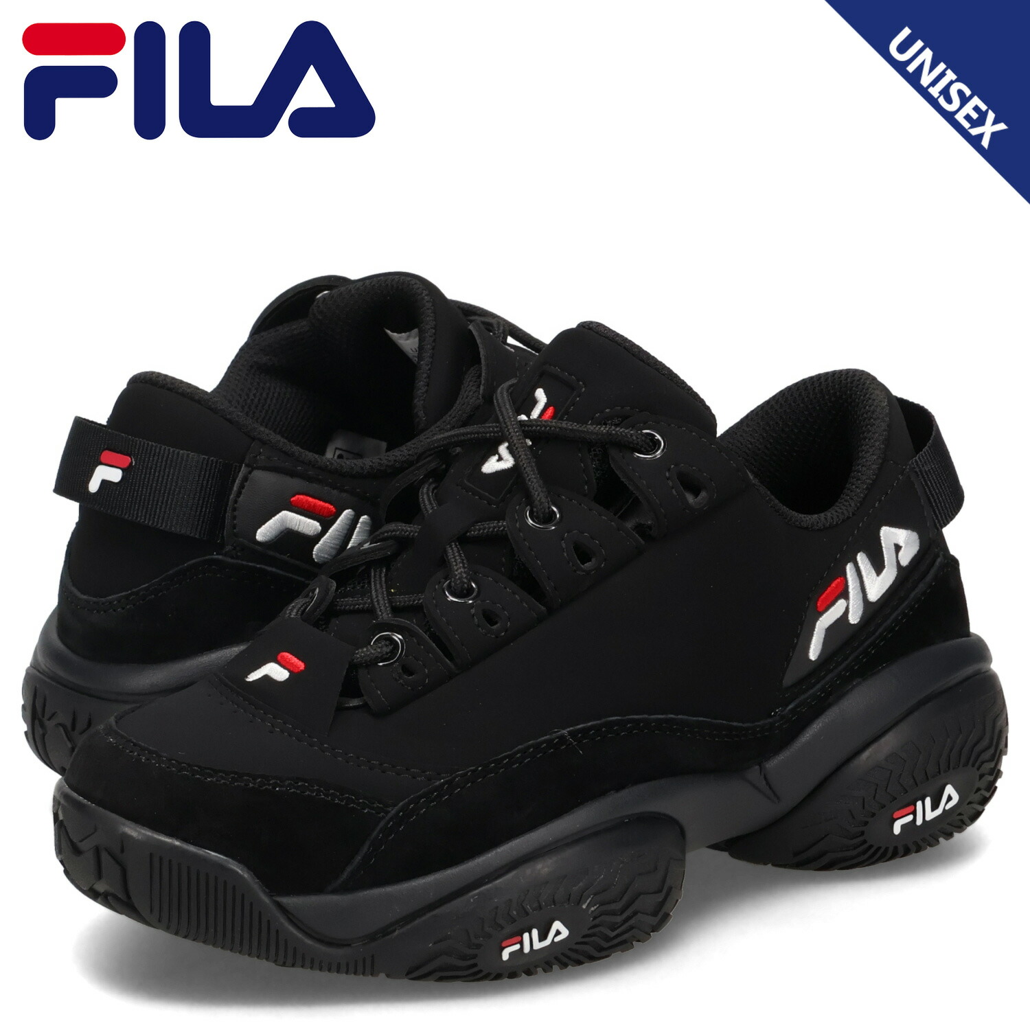 【最大1000円OFFクーポン発行中 4/17 11:59まで！】 FILA フィラ スニーカー プロビナンス 2 メンズ レディース 厚底 PROVENANCE 2 ブラック 黒 UFW24050-014