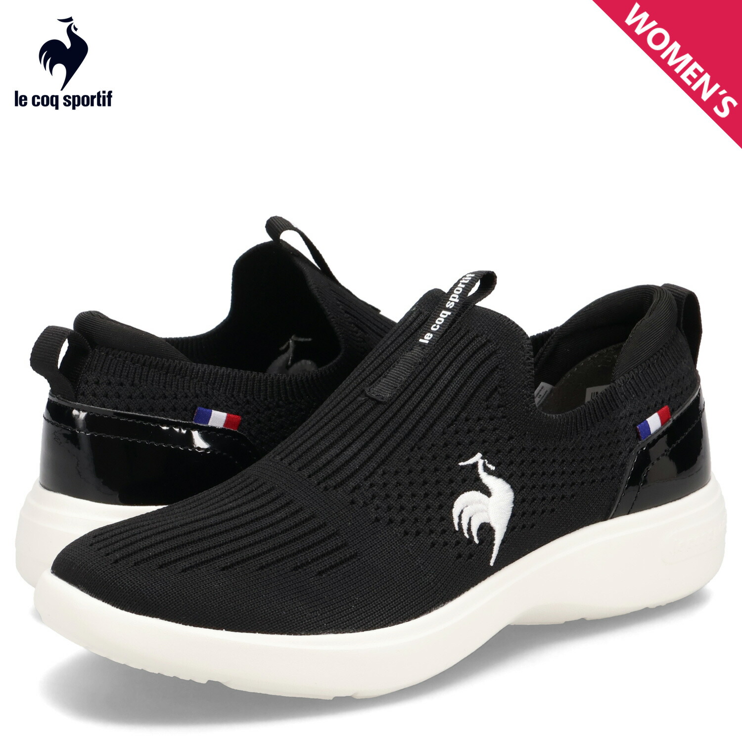 【最大1000円OFFクーポン発行中 4/12 23:59まで！】 ルコック スポルティフ le coq sportif スニーカー ラ ローヌ FK II レディース 3Eワイズ 軽量 LA RHONE FK II ブラック 黒 LU5SSN04LZ