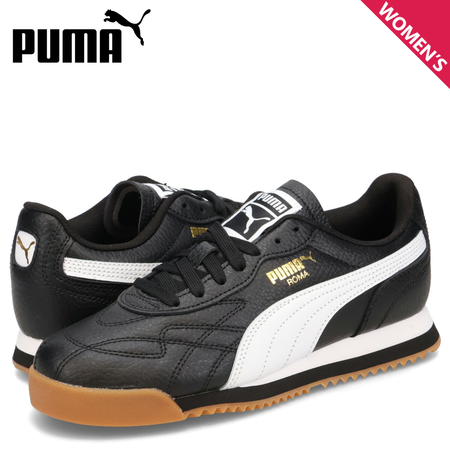 PUMA プーマ スニーカー ローマ アニバーサリオ レディース ROMA ANNIVERSARIO ブラック 黒 397720-02 母の日