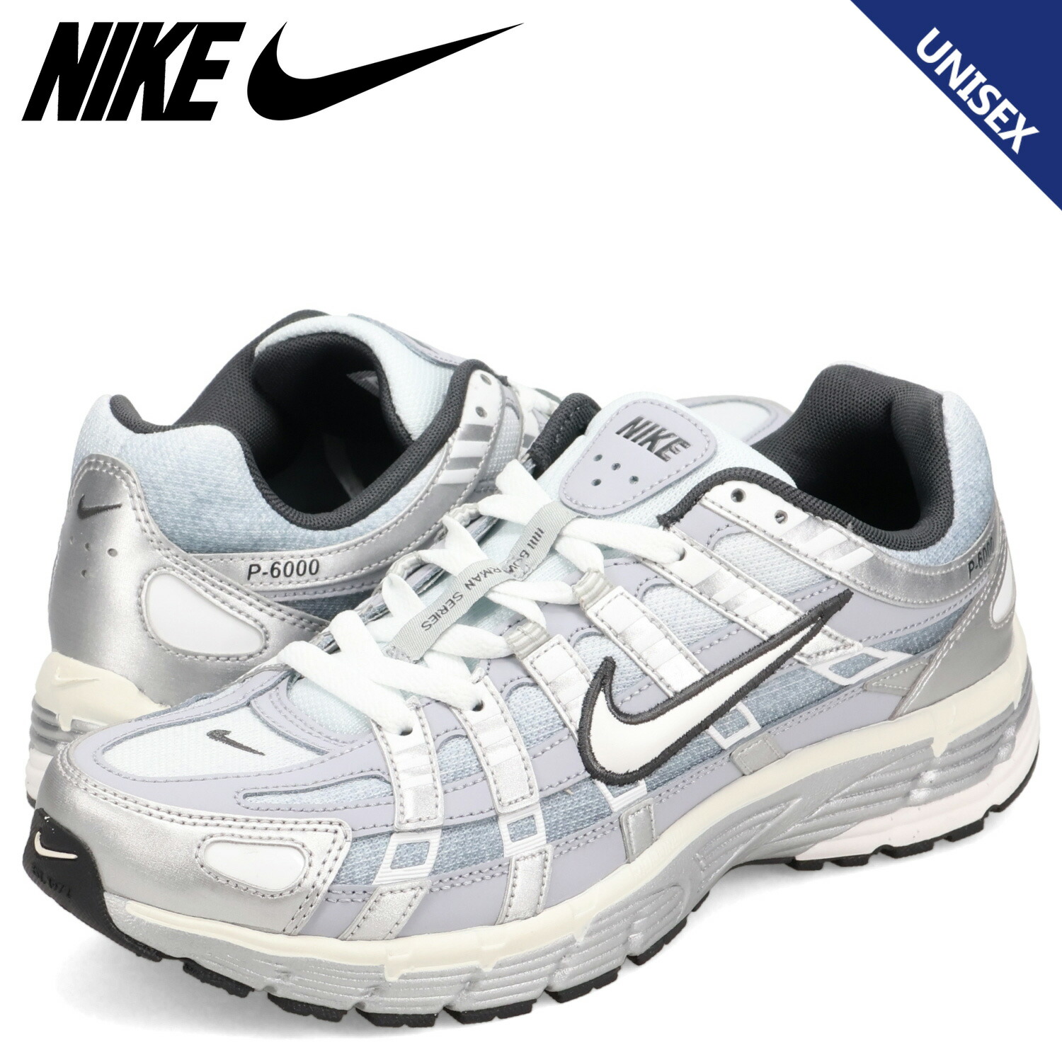 【最大1000円OFFクーポン発行中 4/12 23:59まで！】 NIKE P-6000 ナイキ スニーカー メンズ レディース シルバー IH4465-095