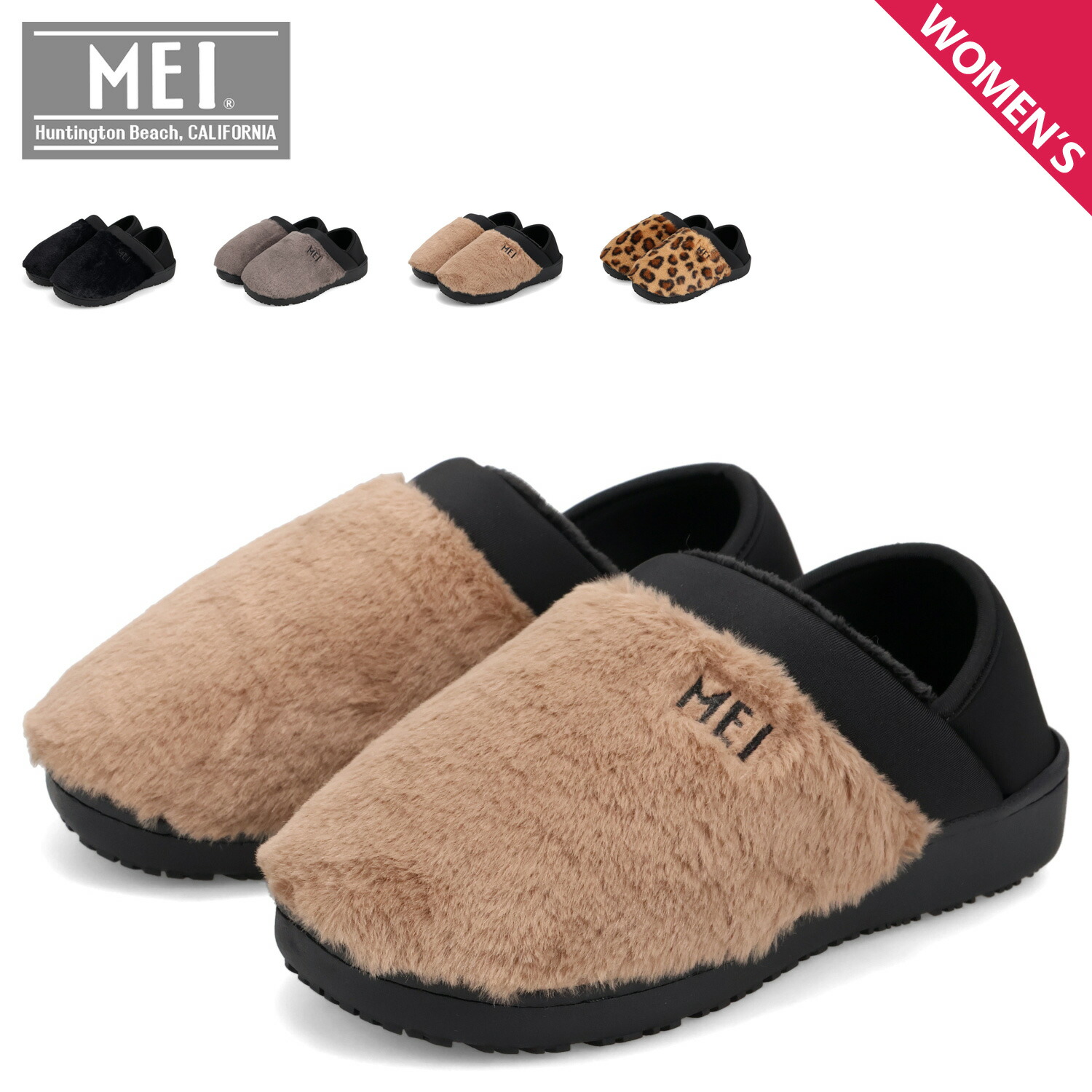 楽天市場】MEI メイ モックシューズ スリッポン レディース 軽量 FUR