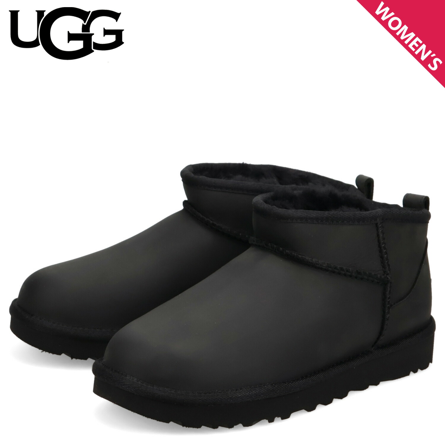 値下げ中‼️UGG 22cm ブラック ムートンブーツ ベルクロ UGG アグ ブーツ 通販 ugg ムートンブーツ スノーブーツ