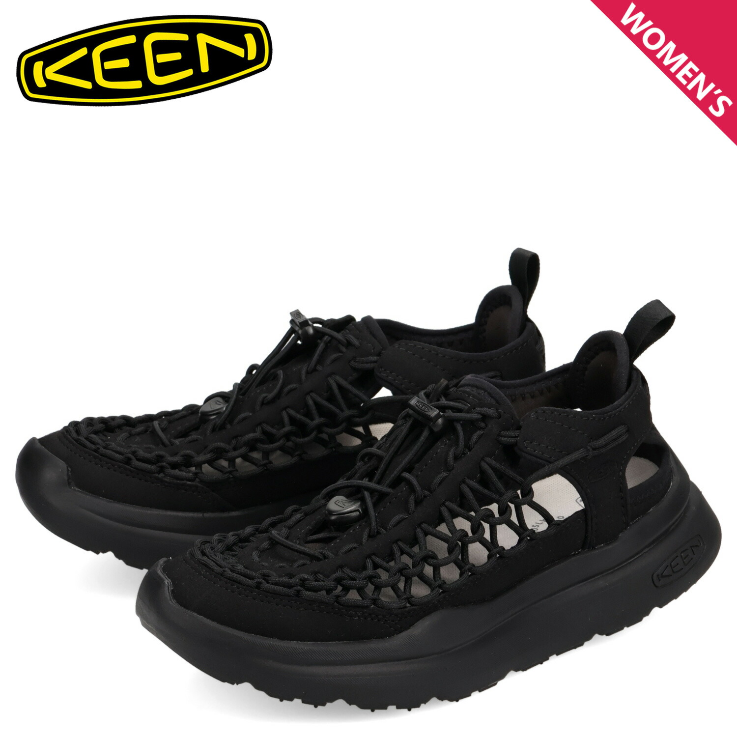 【最大1000円OFFクーポン発行中 7/27 10:59まで!】 KEEN キーン サンダル スポーツサンダル ユニーク レディース UNEEK ブラック 黒 1030269|スニークオンラインショップ