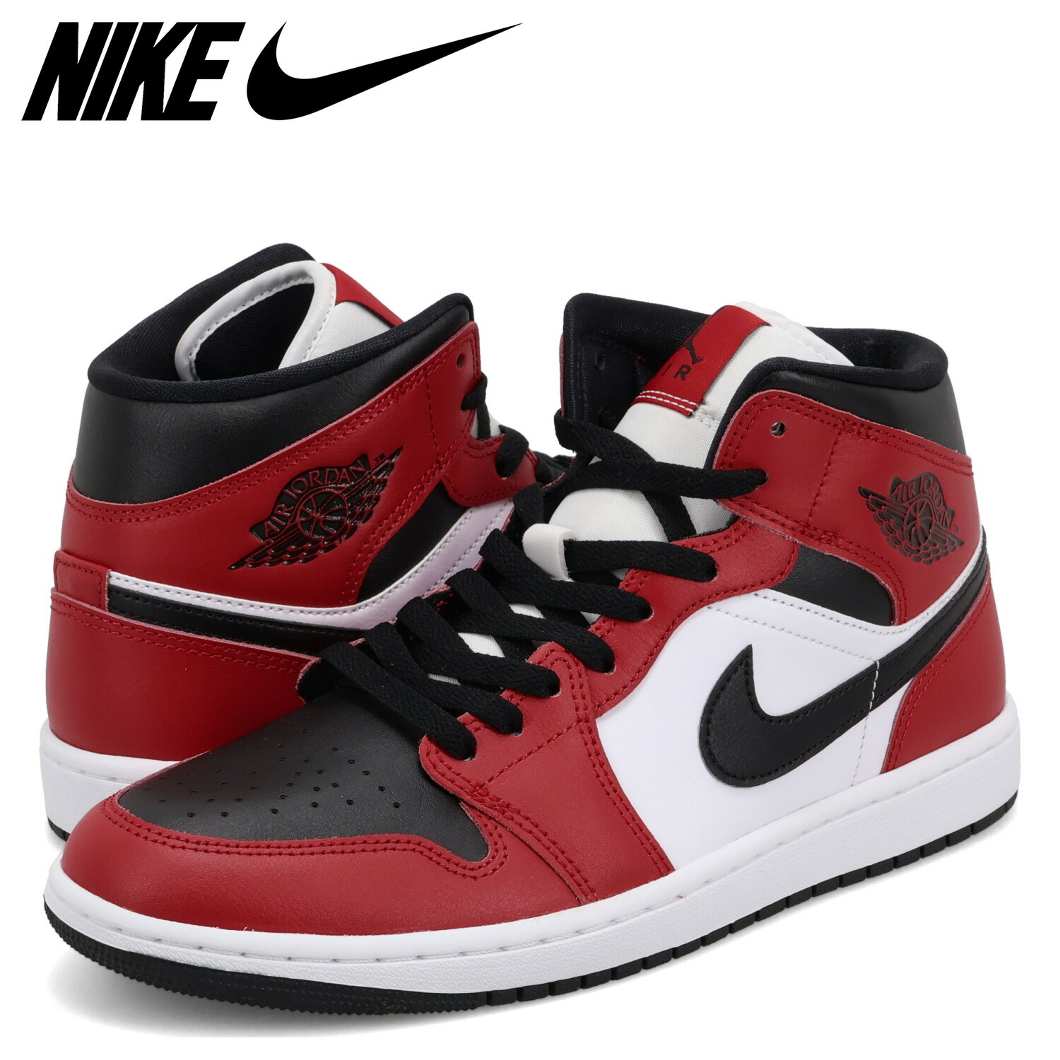 楽天市場】NIKE AIR JORDAN 1 MID 【CHICAGO BLACK TOE】 ナイキ エア