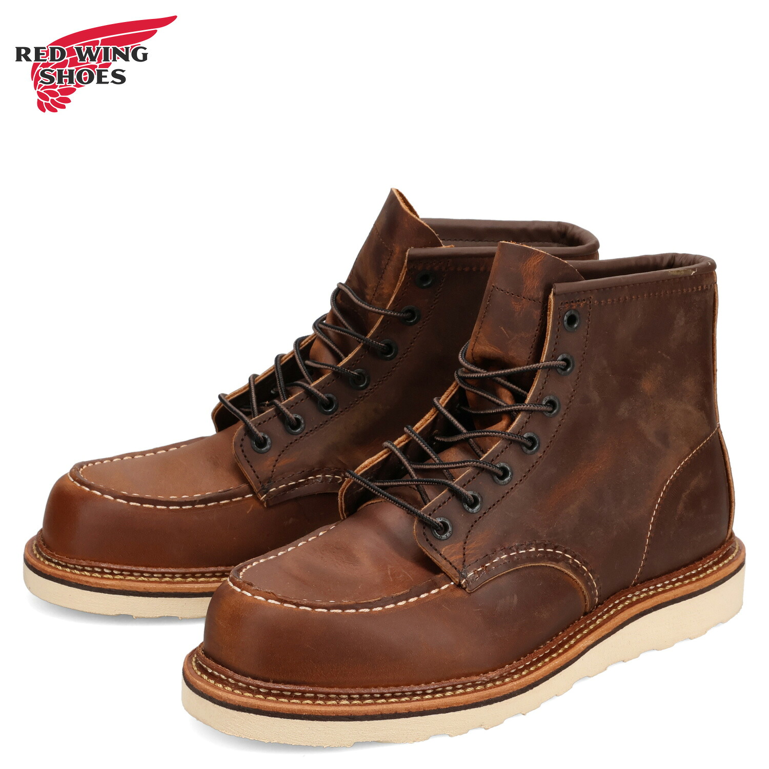 【最大1000円OFFクーポン発行中 4/12 23:59まで！】 レッドウィング RED WING ブーツ 6インチ クラシック モック メンズ 本革 Dワイズ 6-INCH CLASSIC MOC ブラウン 1907
