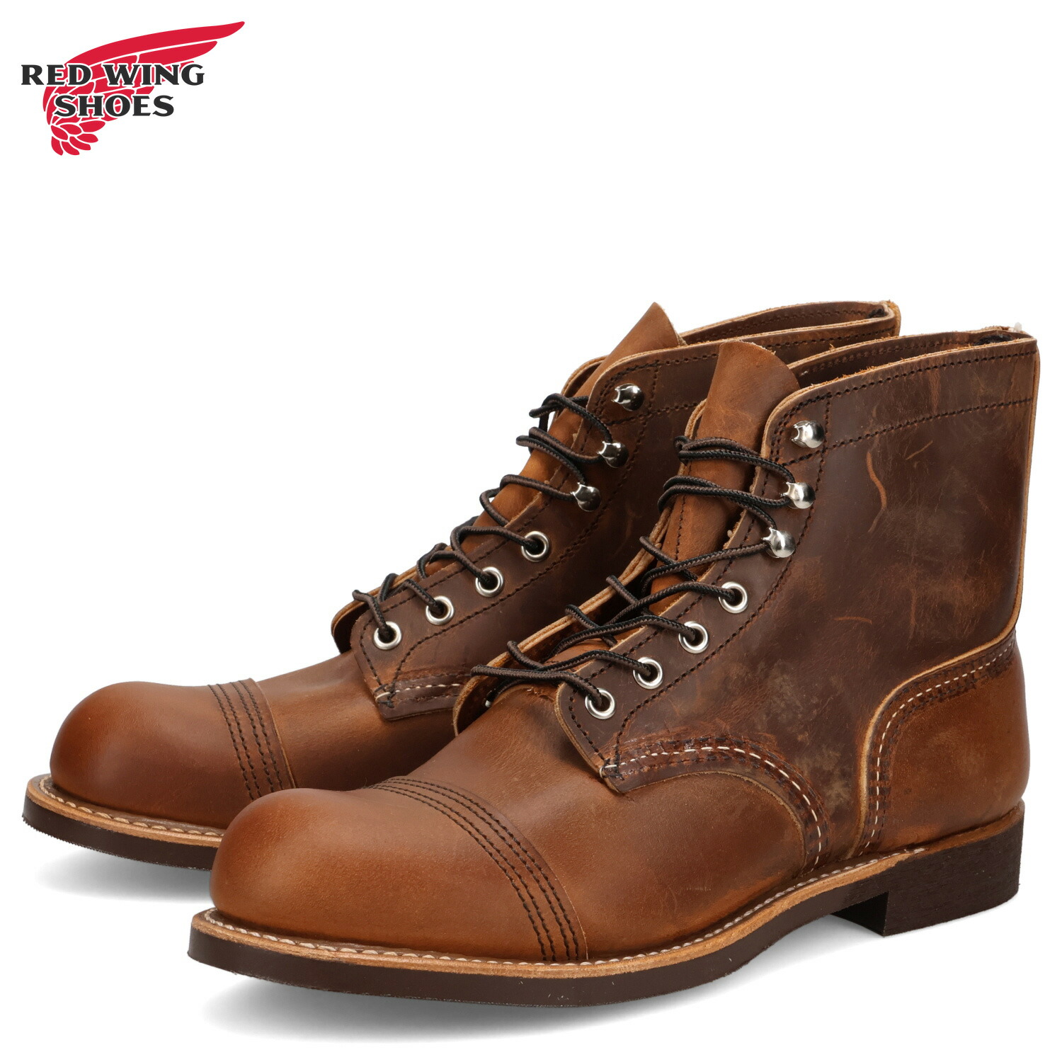 【最大1000円OFFクーポン発行中 4/12 23:59まで！】 レッドウィング RED WING アイアンレンジャー ブーツ メンズ Dワイズ USA製 IRON RANGER ブラウン 8085
