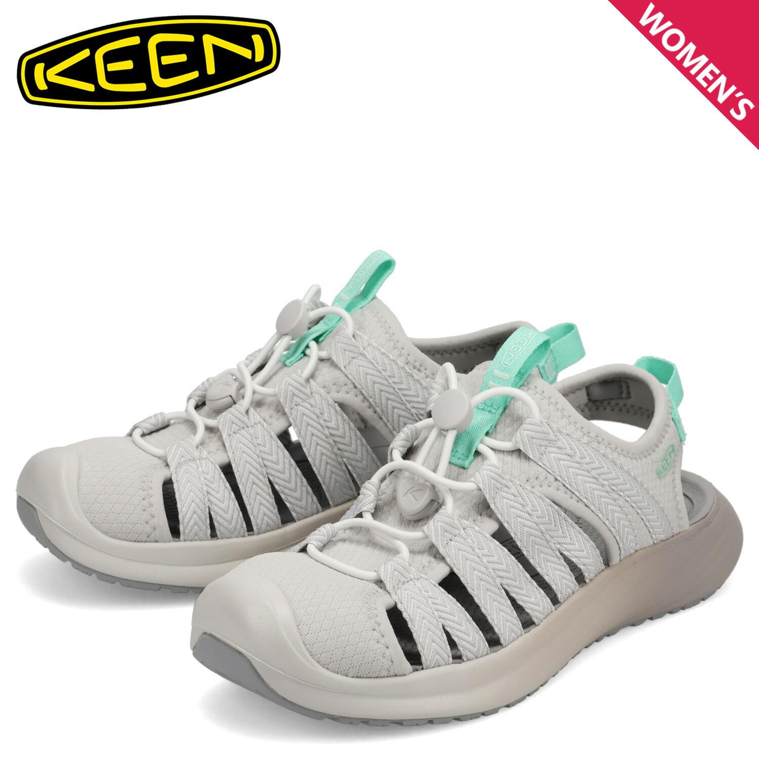 【最大1000円OFFクーポン発行中 4/17 11:59まで！】 KEEN キーン サンダル スポーツサンダル ウィスパー ライト レディース WHISPER LITE ホワイト 白 1031957 母の日