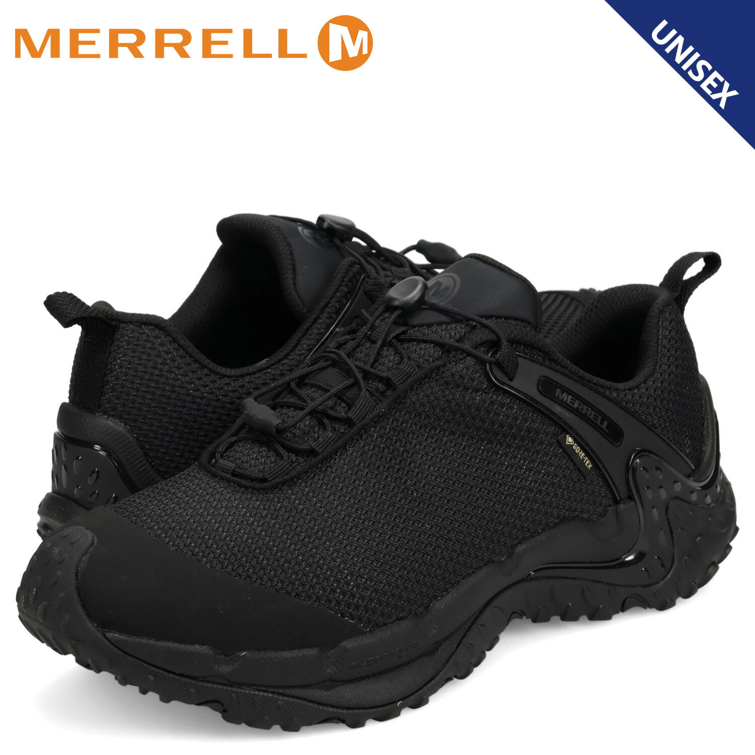 【最大1000円OFFクーポン発行中 7/27 10:59まで!】 メレル MERRELL スニーカー カメレオン ストーム リダックス ジャパン ゴアテックス メンズ レディース 撥水 防水 CHAM STORM REDUX JP GTX ブラック 黒 00005678|スニークオンラインショップ