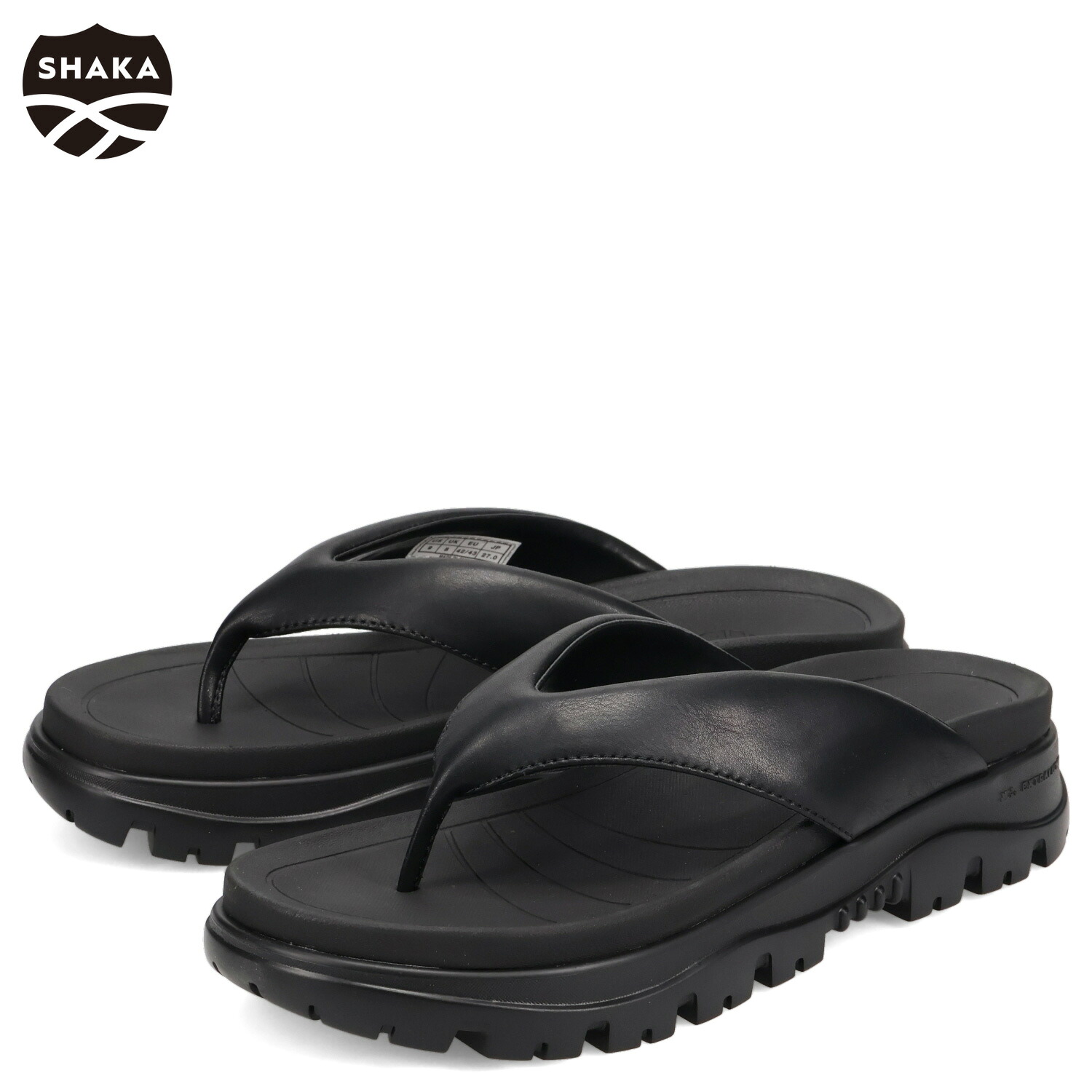 【最大1000円OFFクーポン発行中 4/12 23:59まで！】 SHAKA シャカ サンダル トングサンダル メンズ KHAZANA THONG EX ブラック 黒 SK-302V3