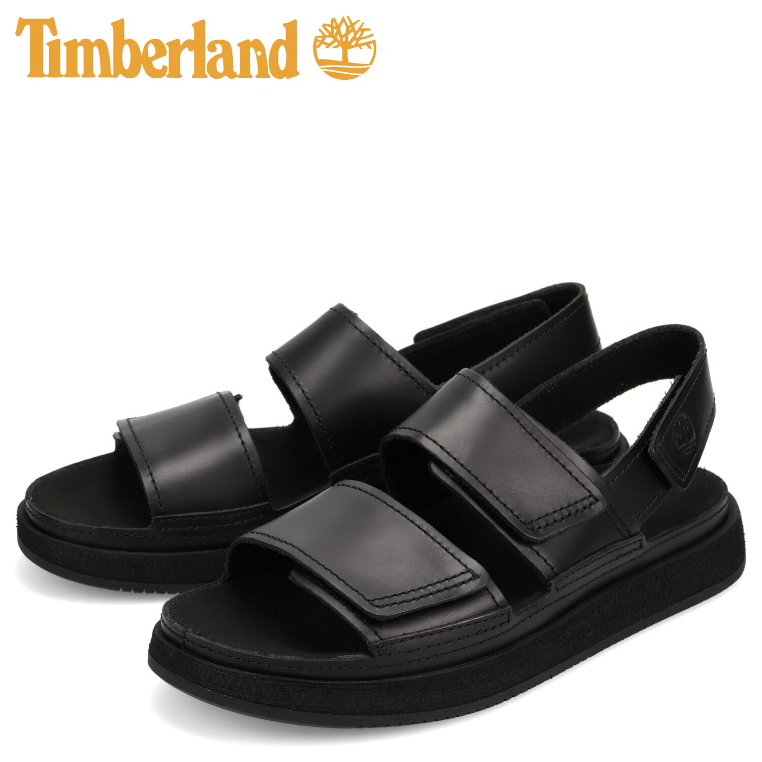 【最大1000円OFFクーポン発行中 4/17 11:59まで！】 ティンバーランド Timberland サンダル ストラップサンダル バックストラップ メンズ 本革 CASCO COVE BACKSTRAP ブラック 黒 A26X8