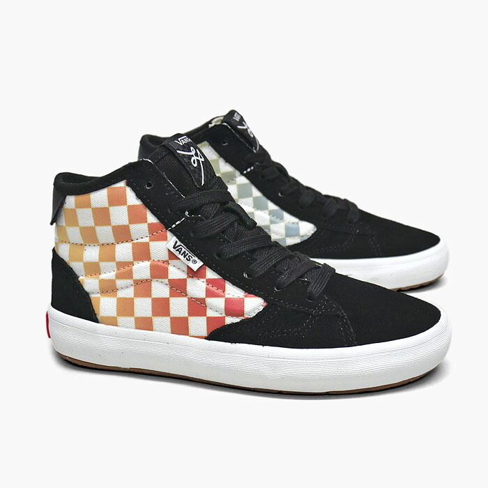 VANS SKATE LITTLE LIZZIE VN00005VBML[バンズ リトル リジー][キッズ/スケシュ－/ヴァンズ/ハイカット/スケボー シューズ/スニーカー/チェッカーボード/黒マルチカラー/スエード/キャンバス/プロ/USA企画/新作]