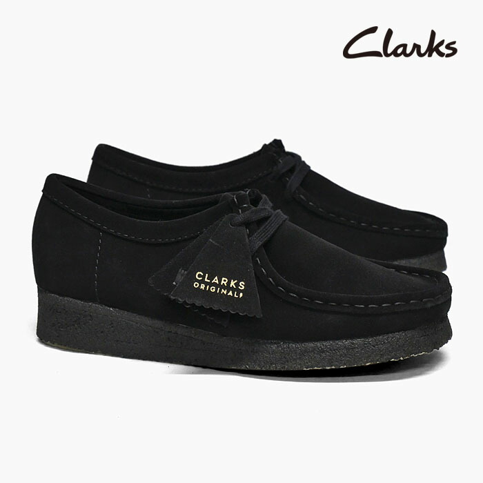 クラークス ワラビー レディース CLARKS WOMENS WALLABEE BLACK SUEDE 26155522 ウィメンズ/スエード/黒/ブーツ/スニーカー/並行輸入品[PU4] 26155522-logo.jpg