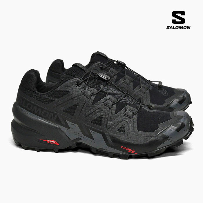 【最強配送】サロモン スニーカー トレイルランニングシューズ メンズ レディース SALOMON SPEEDCROSS 6 M/L41737900 W/L41742800 スピードクロス6 軽量 トレランシューズ ハイキングシューズ 黒|スニーカー 坊主