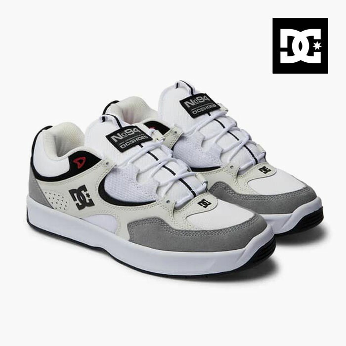 DC スニーカー スケシュー メンズ DC SHOES KALYNX ZERO DS241001 XSKW ディーシーシューズ カリンクス ゼロ スケート スケートシューズ スニーカー 白 黒 グレー レザー ヌバック スエード メッシュ画像