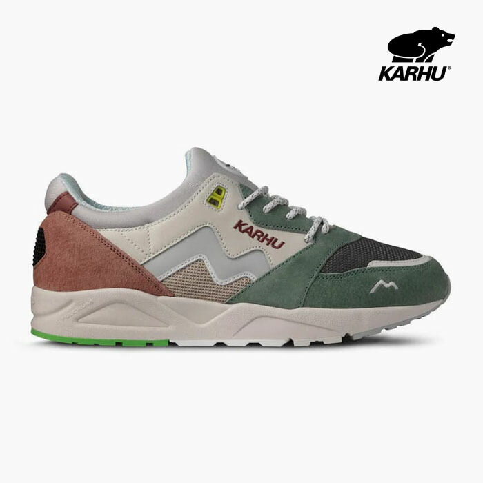 カルフ スニーカー メンズ レディース アリア95 KARHU ARIA 95 F803113 グレー ピンク グリーン ローカット スエード メッシュ画像