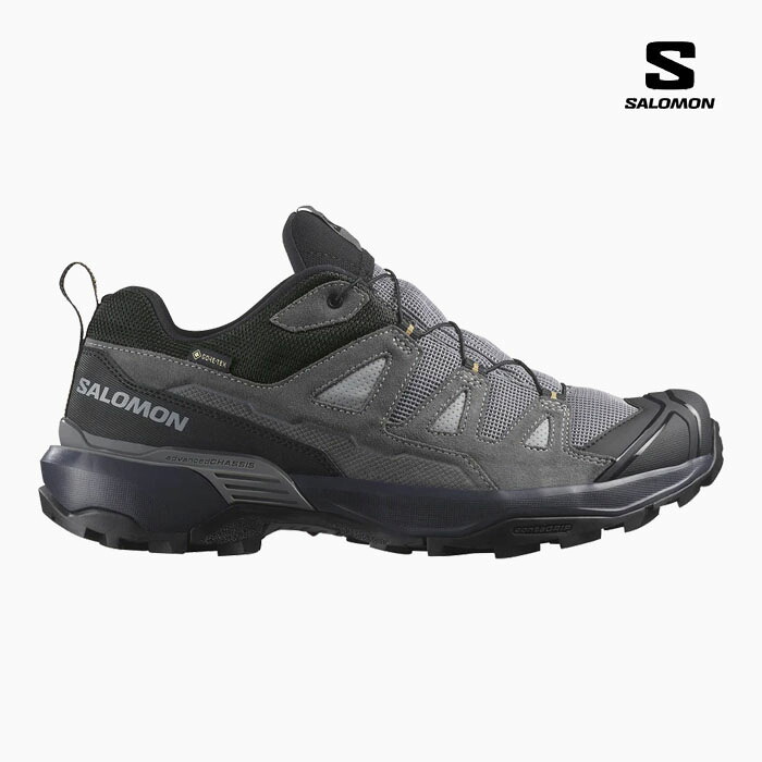 【最強配送】サロモン スニーカー メンズ ハイキングシューズ 新作 SALOMON X ULTRA 360 LEATHER GORE-TEX 黒 グレー レザー ゴアテックス 防水 透湿 軽量 M/L47571400