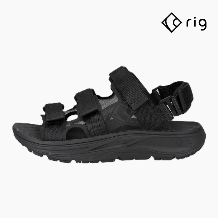 【最強配送】RIG リグ リカバリーサンダル メンズ レディース クーバ 黒 RIG KUVAA 2.0 RG0025 ストラップ ベルクロ 7,810円