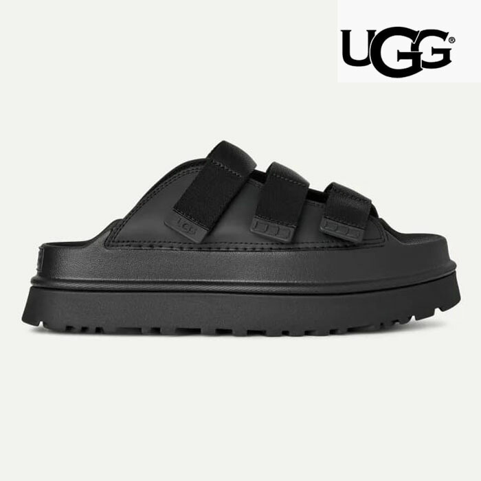 【最強配送】アグ サンダル レディース UGG W GOLDENGLOW SLIDE ゴールデングロウ スライド 黒 ストラップ アグサンダル 軽量 1167430-BLK