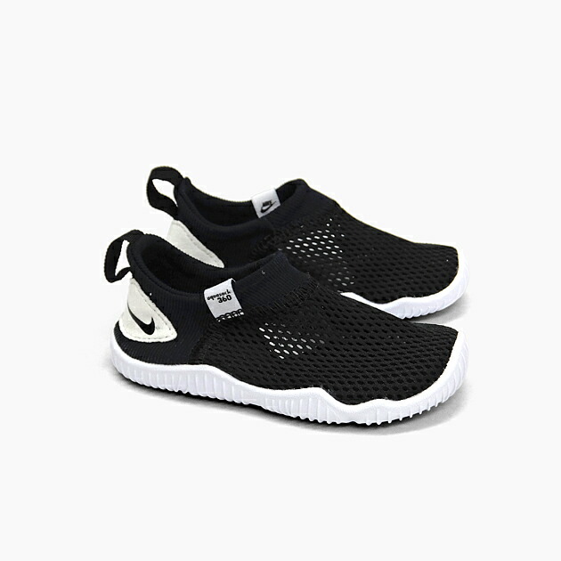 楽天市場 ナイキ ベビー ウォーターシューズ アクアソック 360 Nike Aqua Sock 360 Td 003 Black Black White ブラック ホワイト 黒白 スニーカー キッズ 水陸両用シューズ スニーカー 坊主