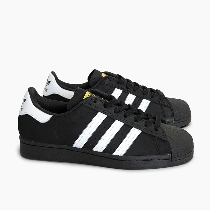 楽天市場 並行輸入品 アディダス スーパースター メンズ Adidas Skateboarding Superstar Adv Fv0321 Black White Gold 黒 ブラック スニーカー スケートボード シューズ スニーカー 坊主