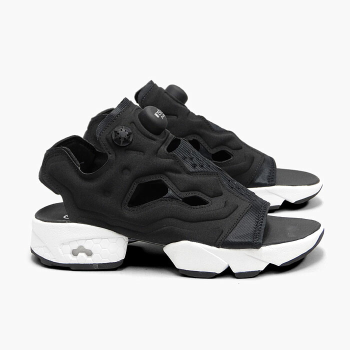 楽天市場 10 Off Reebok Instapump Fury Sandal Dv9699 リーボック インスタポンプフューリー サンダル メンズ レディース サンダル 黒白 リーボッククラシック 厚底 スリッポン スニーカー 坊主