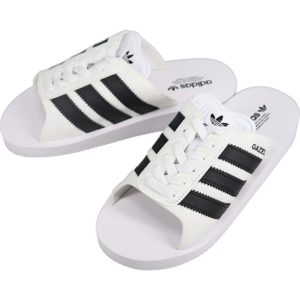 ４月限定！最大全額ポイント還元※要エントリー アディダス adidas サンダル ガゼルビーチスライド GAZELLE BEACH SLIDES フットウェアホワイト/コアブラック/フットウェアホワイト JQ7420 【GIOK】