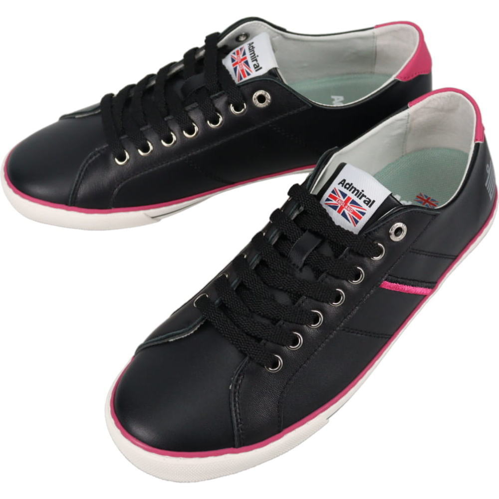 ４月限定！最大全額ポイント還元※要エントリー アドミラル Admiral スニーカー ワトフォード WATFORD ブラック/ピンク Black/Pink AD601【GKOI】