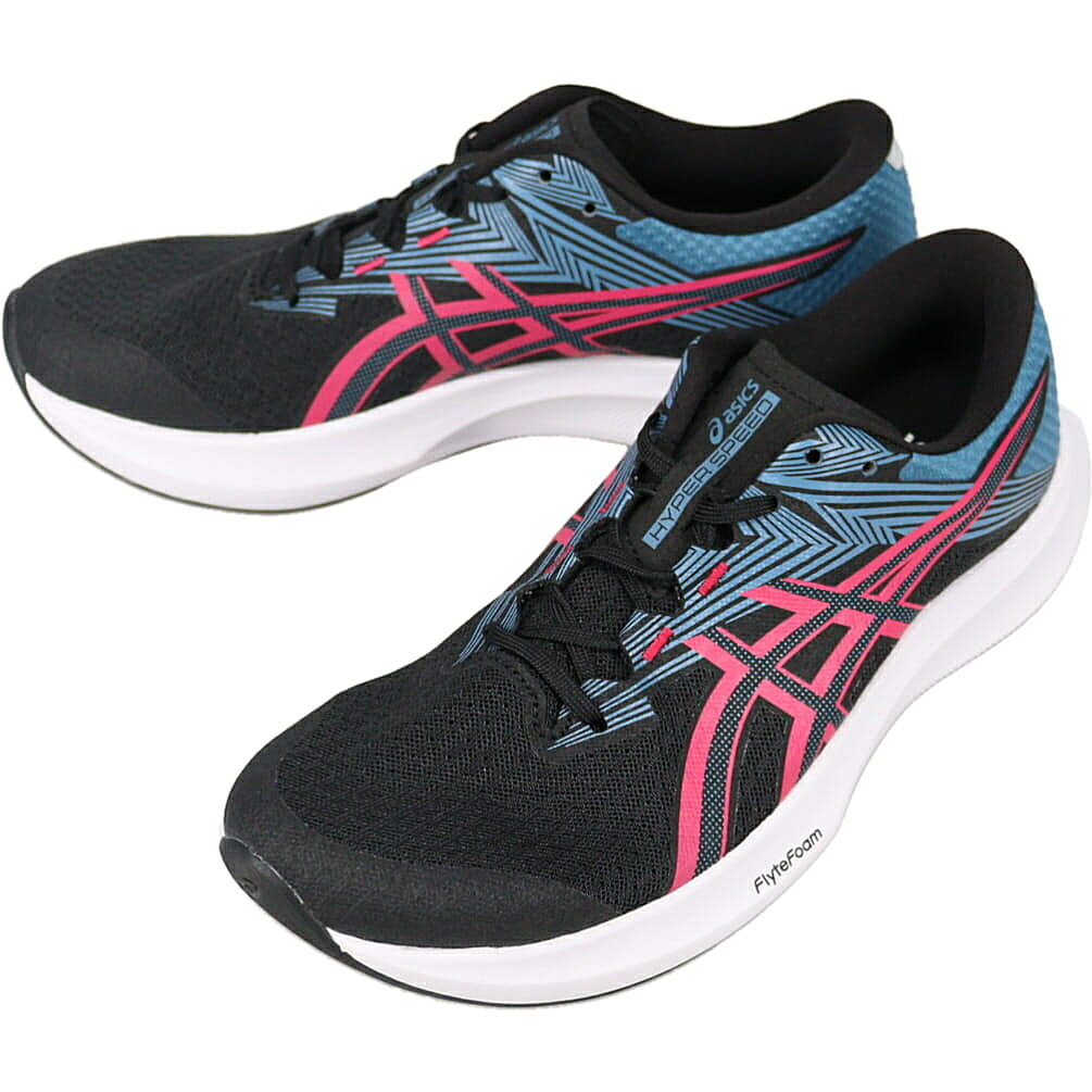 ４月限定！最大全額ポイント還元※要エントリー アシックス asics ウォーキングシューズ ハイパースピード 5 HYPER SPEED 5 ブラック/ブライトローズ 1012B863-001【GJOL】