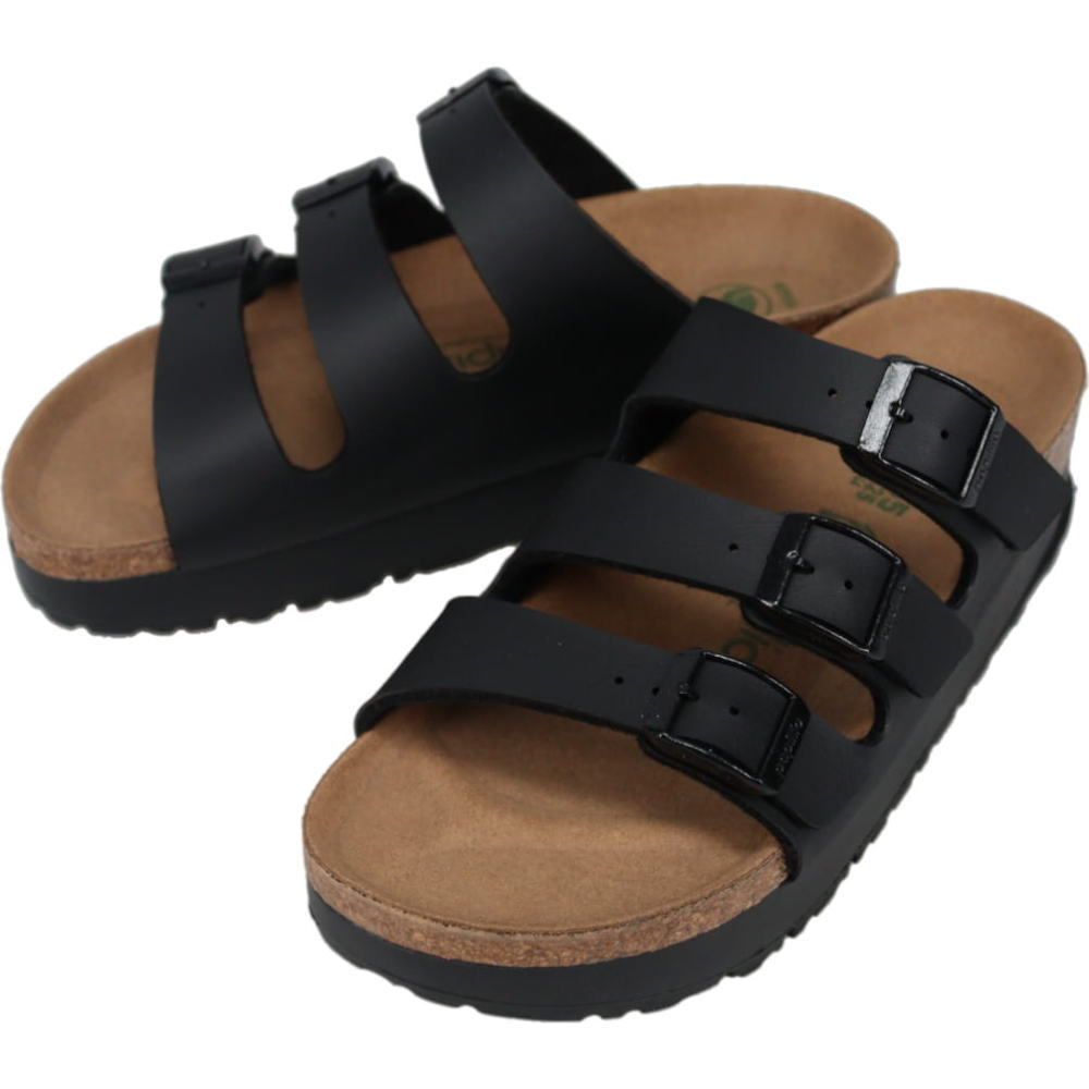 ７月限定！最大全額ポイント還元※要エントリー ビルケンシュトック BIRKENSTOCK サンダル フロリダ III フレックス プラットフォーム Florida III Pap Flex Platform ブラック 1029737 ナロー幅【GKOJ】｜すにーかー倉庫