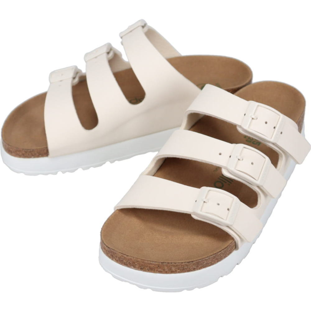 ７月限定！最大全額ポイント還元※要エントリー ビルケンシュトック BIRKENSTOCK サンダル フロリダ III フレックス プラットフォーム Florida III Pap Flex Platform エッグシェル 1029751 ナロー幅【GKOJ】｜すにーかー倉庫