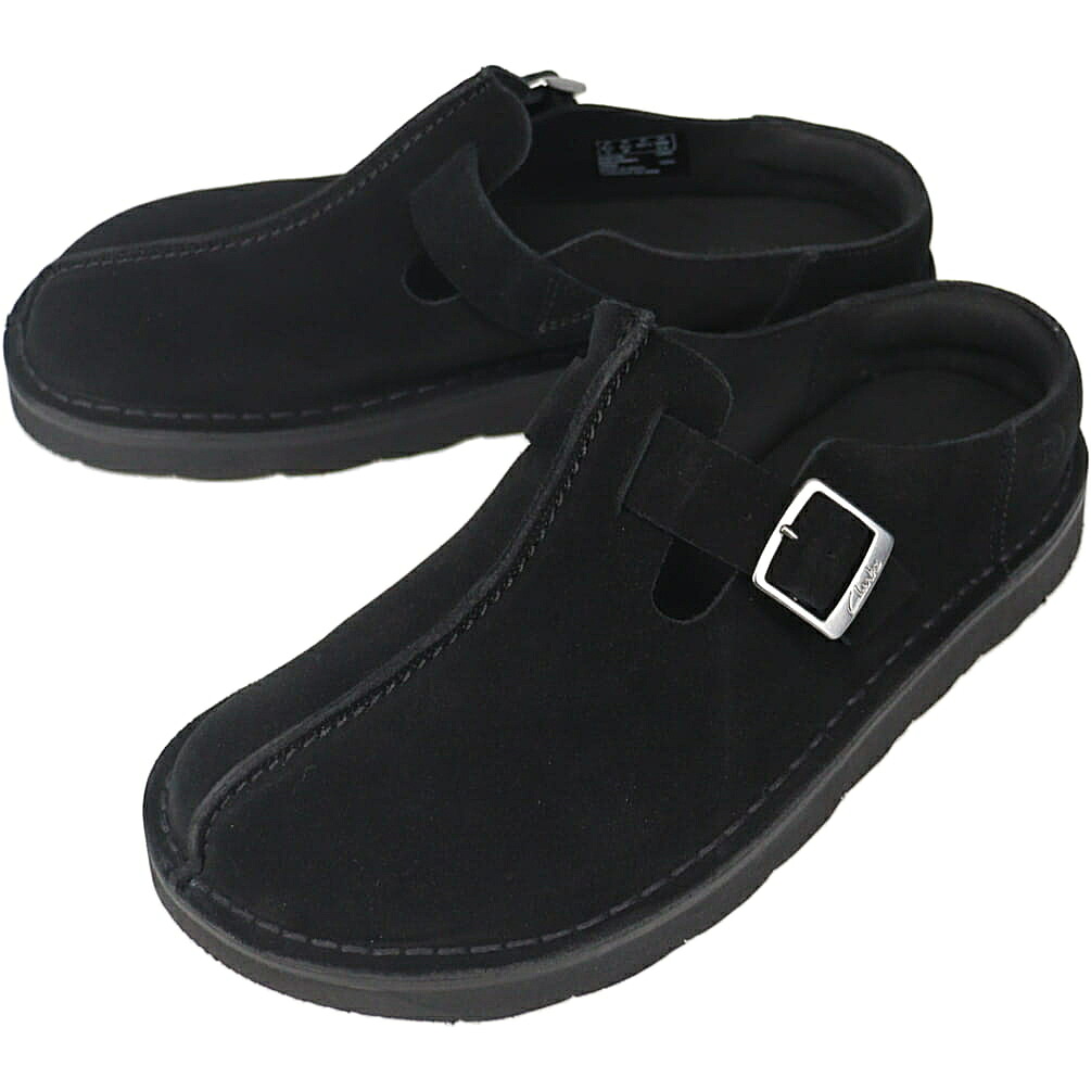 ４月限定！最大全額ポイント還元※要エントリー クラークス Clarks ソルスブリーミュール Solsbury Mule ブラックスエード 26180879【GJOI】