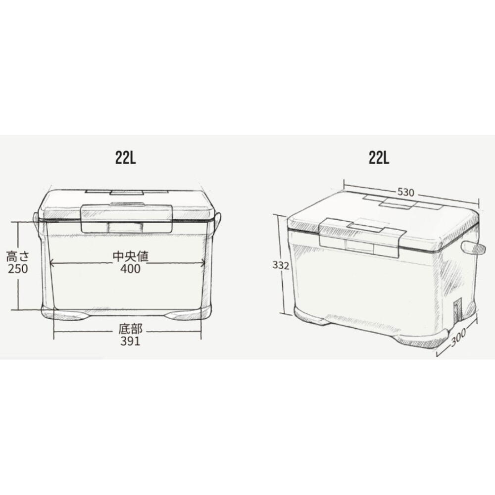 シマノ アイス ボックス NX-322V ST 22L サンドベージュ 【正規逆輸入