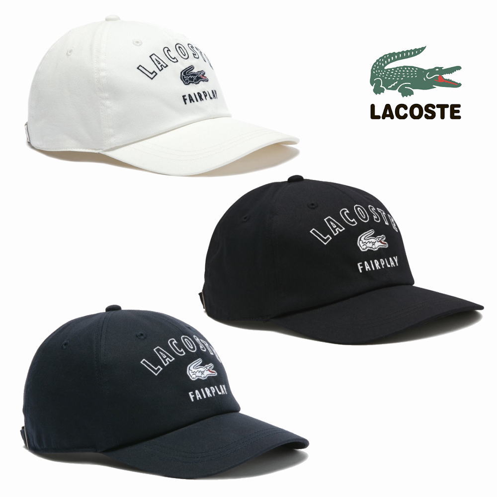 4月限定!最大全額ポイント還元※要エントリー ラコステ LACOSTE 帽子 FAIRPLAY CAP RK3502J-99 001(ホワイト) 011(ブラック) 013(ネイビー)【GIOM】