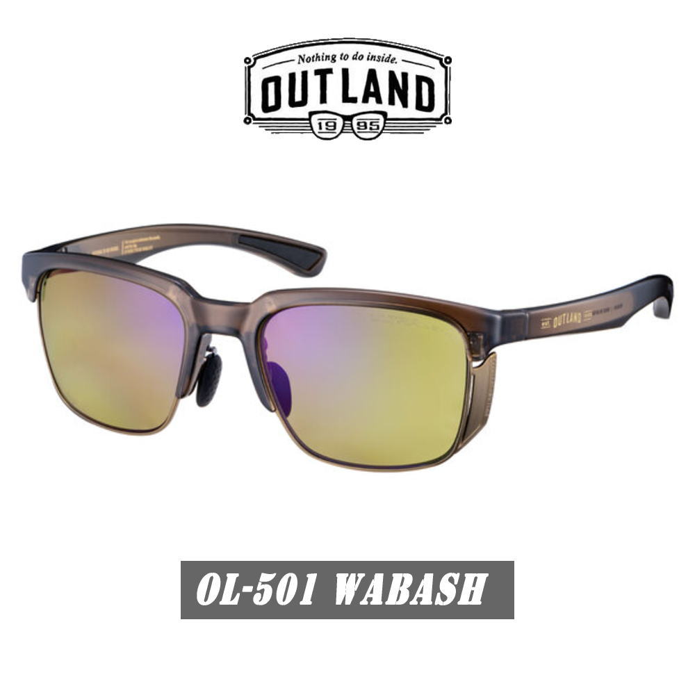 ４月限定！最大全額ポイント還元※要エントリー アウトランド OUT LAND サングラス ウォバッシュ WABASH OL-501 BRCL クリアブラウン【GIOM】