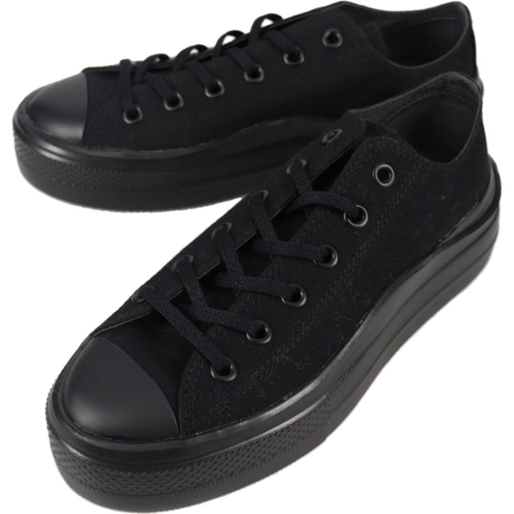 ４月限定！最大全額ポイント還元※要エントリー 定番 コンバース CONVERSE スニーカー オールスター ライト PLTS ツー オックス ALL STAR LIGHT PLTS 2 OX ブラックモノクローム BLKMONO 1SE269