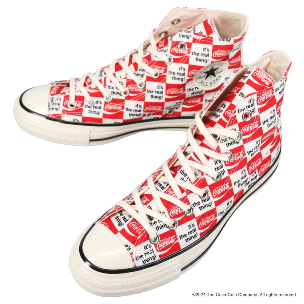 ４月限定！最大全額ポイント還元※要エントリー コンバース CONVERSE スニーカー オールスター US コカ･コーラ CK ハイ ALL STAR US Coca-Cola CK HI レッド/ホワイト 1SE026【GIOJ】