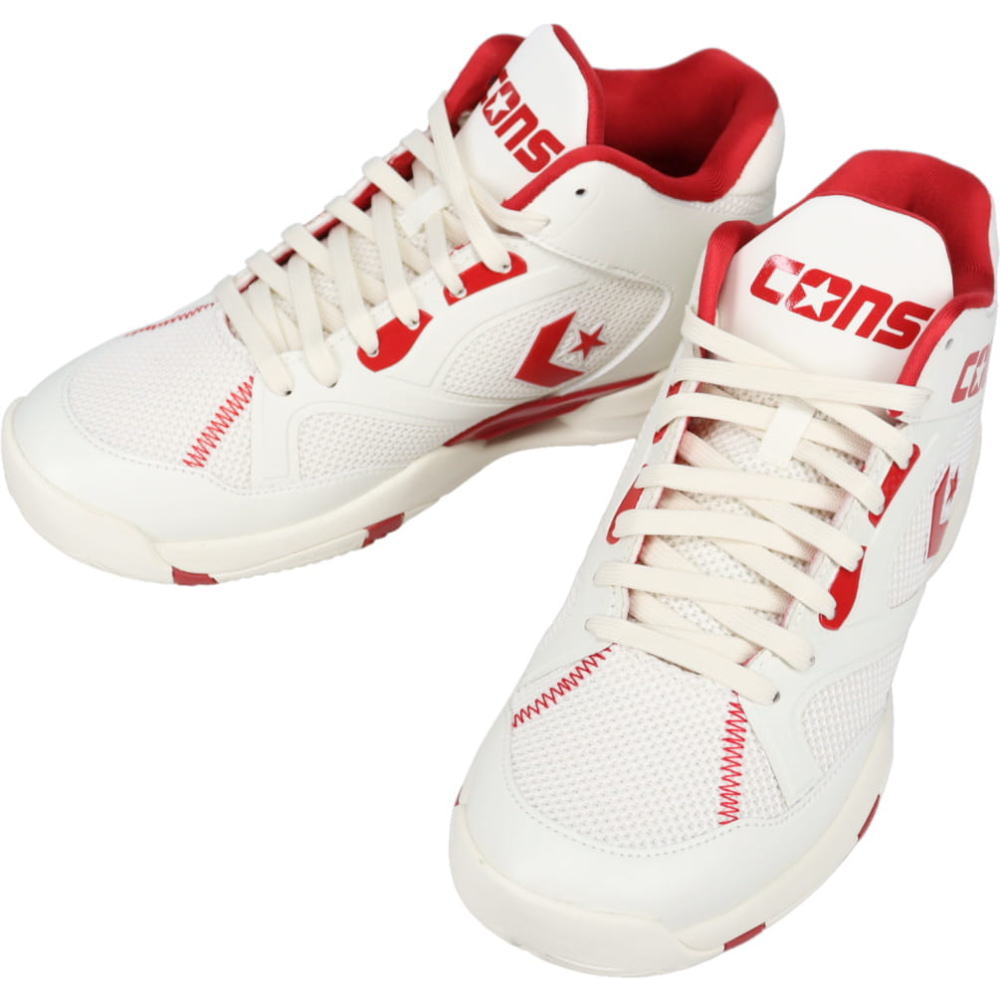 ４月限定！最大全額ポイント還元※要エントリー コンバース純正消臭スプレープレゼント コンバース CONVERSE スニーカー コンズ アクセレレーター MID CONS ACCELERATOR MID オフホワイト/レッド O.WT/RD 33500531【GKOF】