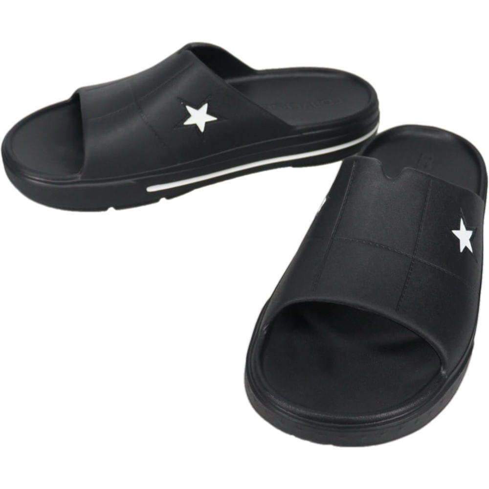 ４月限定！最大全額ポイント還元※要エントリー コンバース CONVERSE ワンスター スライドサンダル ONE STAR SLIDESANDAL ブラック 33800130【GKOH】