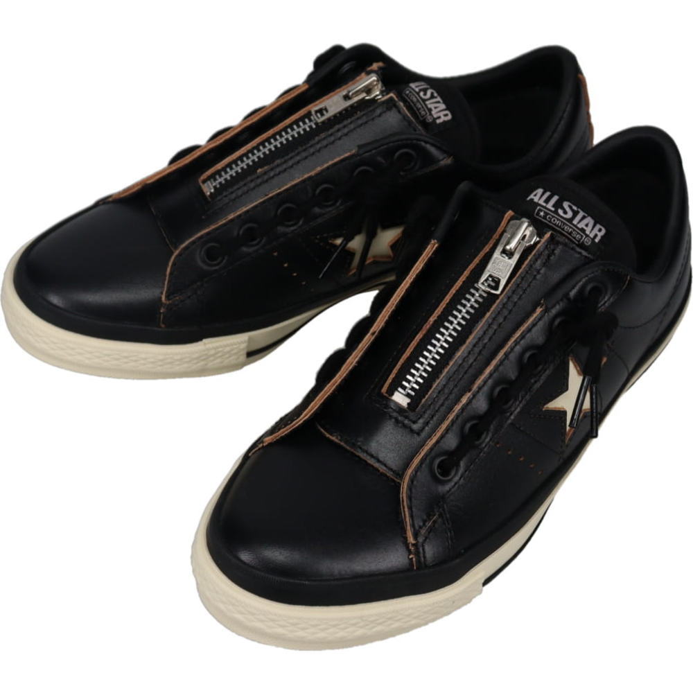 コンバース CONVERSE X ショット Schott スニーカー ワンスター Z ショット ONE STAR Z Schott ブラック/ホワイト 1AD062【GKOI】