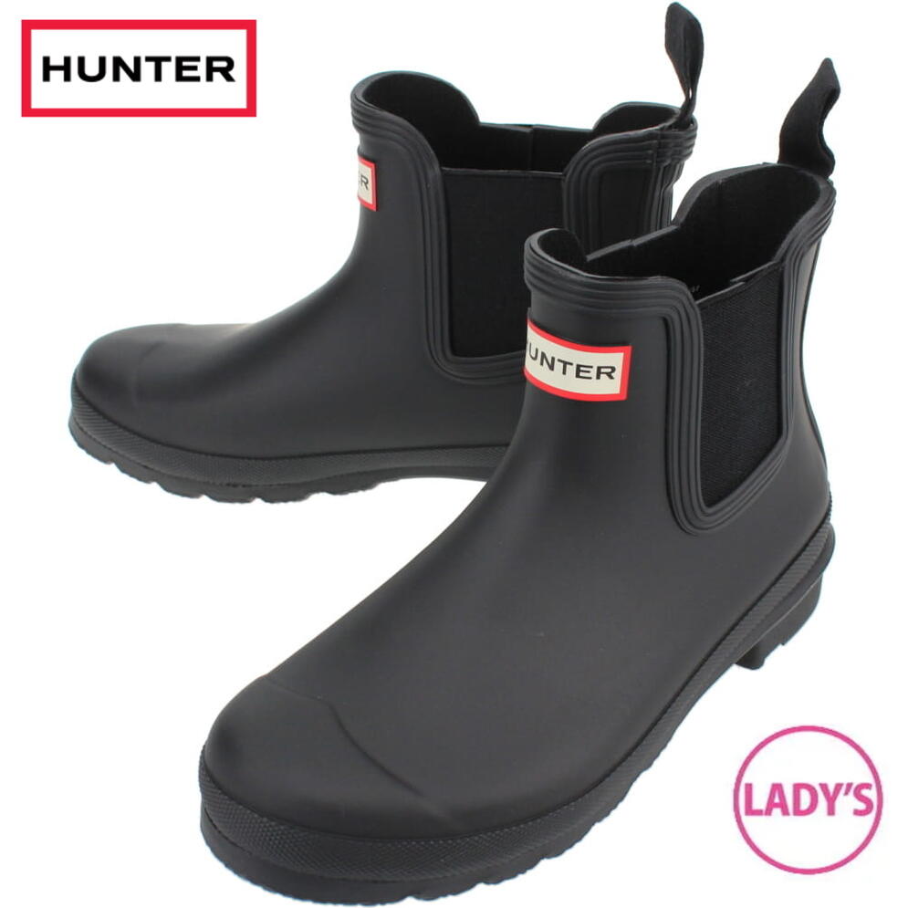 ４月限定！最大全額ポイント還元※要エントリー 定番 ハンター HUNTER レインブーツ ウィメンズ オリジナル チェルシー WOMENS ORIGINAL CHELSEA ブラック WFS2078RMA BLK【GFOF】