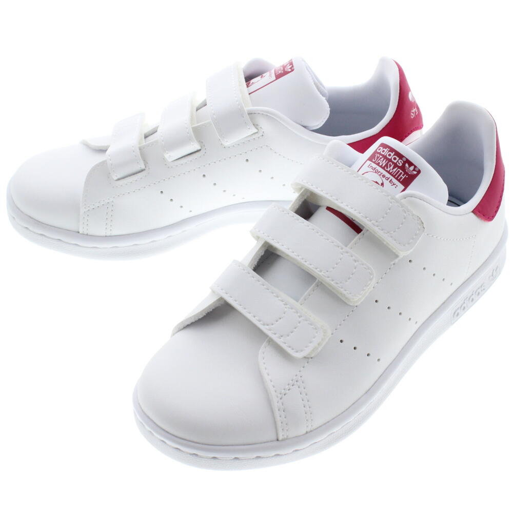 ４月限定！最大全額ポイント還元※要エントリー 定番 子供 アディダス adidas スニーカー スタンスミス CF C STAN SMITH CF C フットウェアホワイト/フットウェアホワイト/ボールドピンク FX7540