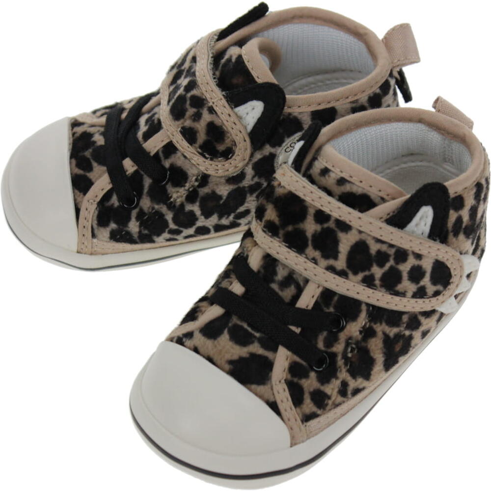 1617円 定期入れの 子供 コンバース CONVERSE スニーカー ベビー オールスター N アニマルズ V-1 ヒョウ BABY ALL  STAR ANIMALS HYOU 7SD141