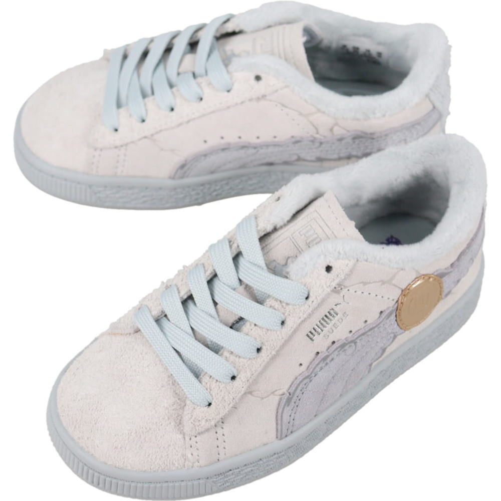 【最大100%ポイントバック 7/1-7/31限定※要エントリー】子供 プーマ PUMA スニーカー PUMA x ワンピース 麦わらのルフィ スウェード フェザーグレー/プラチナグレー 396721 01 17-21cm【GIOH】画像