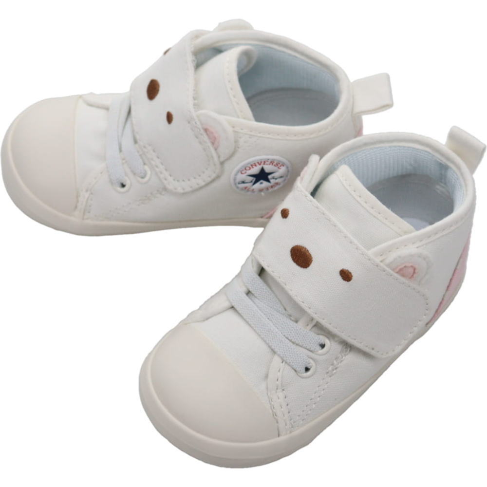 ４月限定！最大全額ポイント還元※要エントリー 子供 コンバース CONVERSE スニーカー ベビー オールスター N すみっコぐらし V-1 BABY ALL STAR N SUMIKKOGURASHI V-1 しろくま 7SE489 12cm～15cm【GJOF】