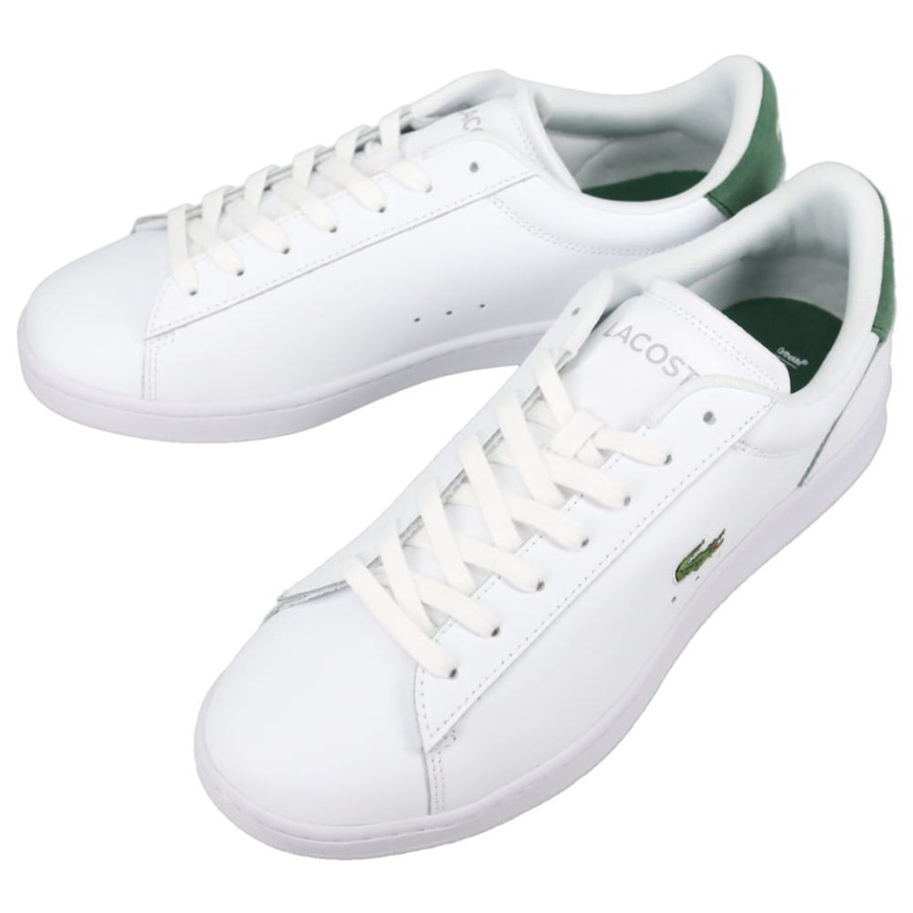 ４月限定！最大全額ポイント還元※要エントリー ラコステ LACOSTE スニーカー CARNABY SET 224 1 SMA 48SMA0011 1R5 ホワイト/DKグリーン【GION】