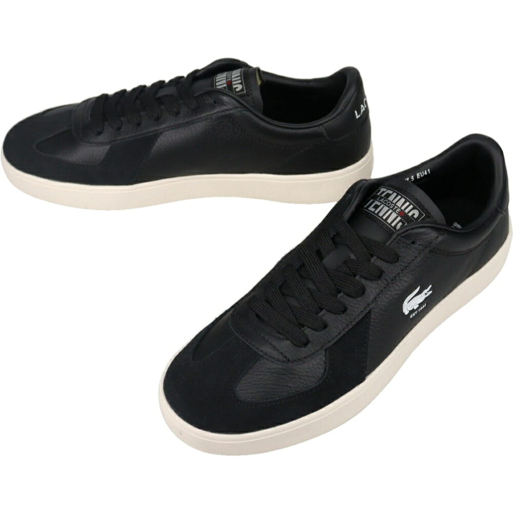 ７月限定！最大全額ポイント還元※要エントリー ラコステ LACOSTE ベースショット プロ BASESHOT PRO 125 3 SMA 49SMA0063 454 ブラック/オフホワイト 【GJOG】｜すにーかー倉庫
