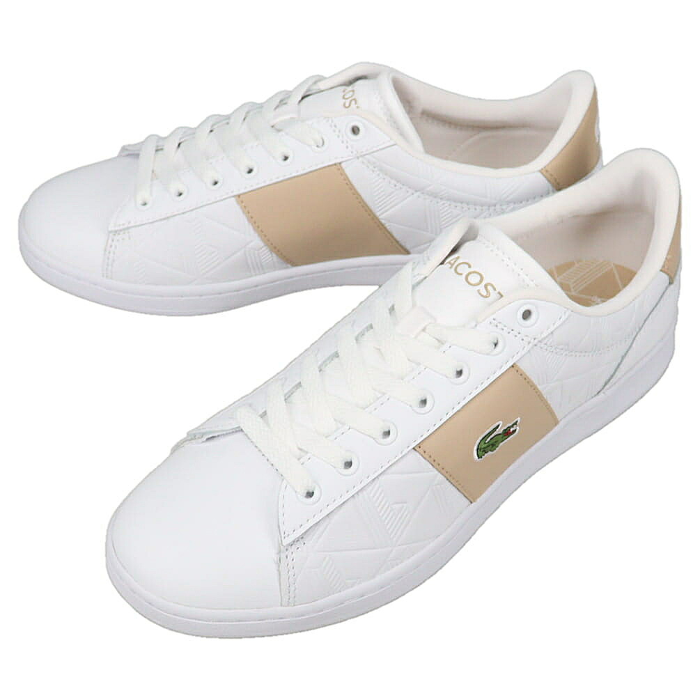 ４月限定！最大全額ポイント還元※要エントリー ラコステ LACOSTE スニーカー CARNABY SET 1252 APAC SMA 49SMA0219 2J8 ホワイト/LTブラウン【GJOH】