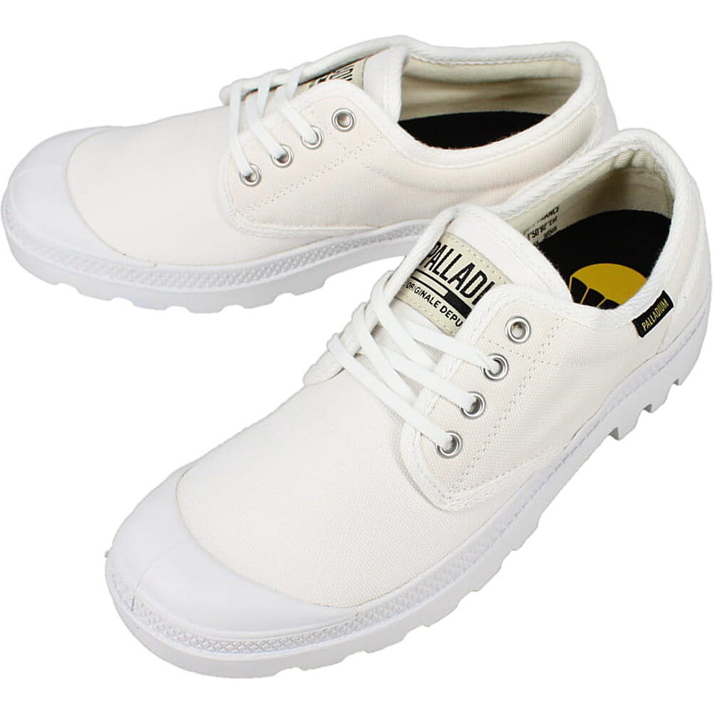 ４月限定！最大全額ポイント還元※要エントリー パラディウム PALLADIUM スニーカー パンパ オックス オリジナーレ PAMPA OX ORIGINALE ホワイト/ホワイト 75331-101-M【GHOL】
