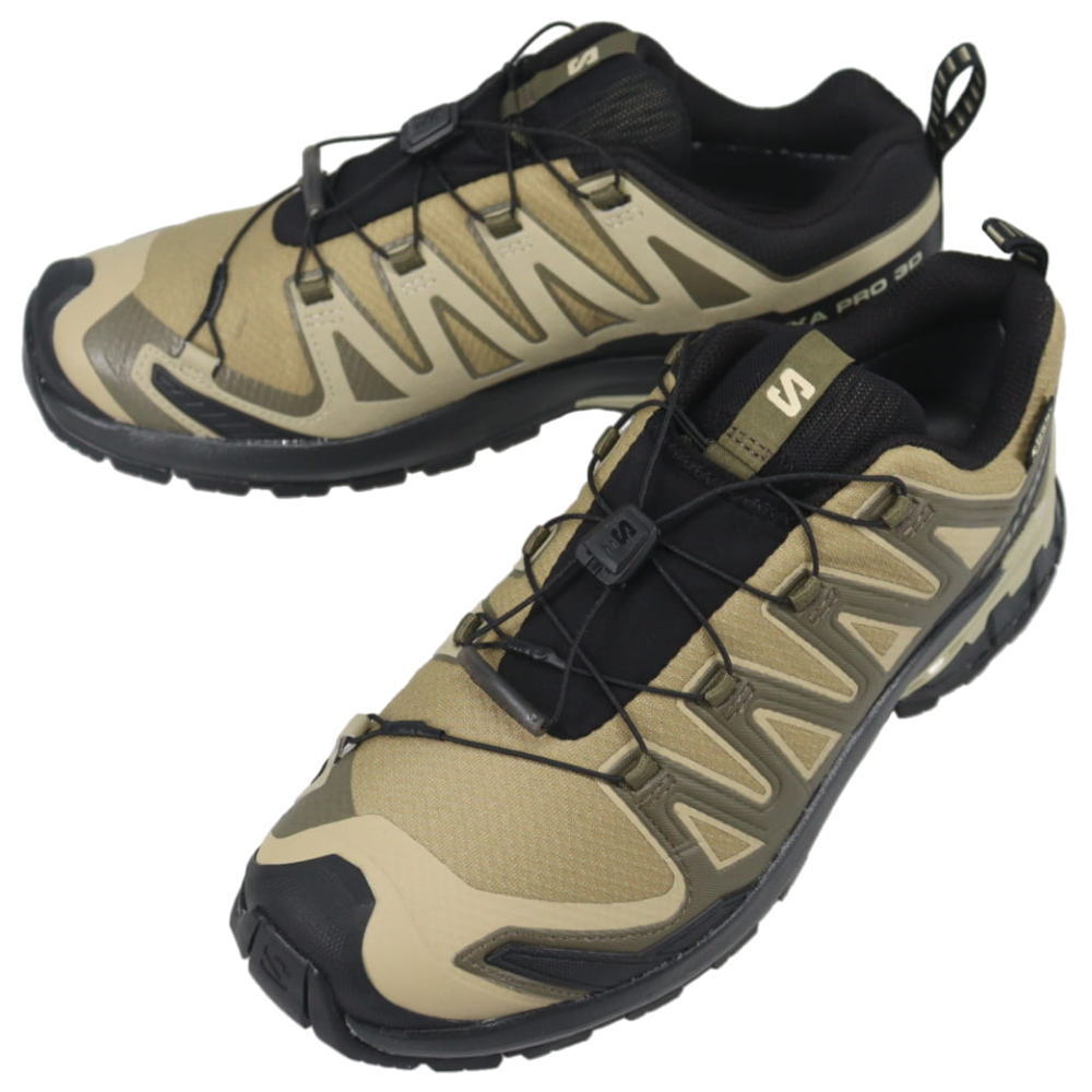４月限定！最大全額ポイント還元※要エントリー サロモン salomon トレイルランニングシューズ エックスエー プロ 3D V9 ゴアテックス XA PRO 3D V9 GTX ドライドハード/ブラック/オリーブナイト 472704【GJOG】